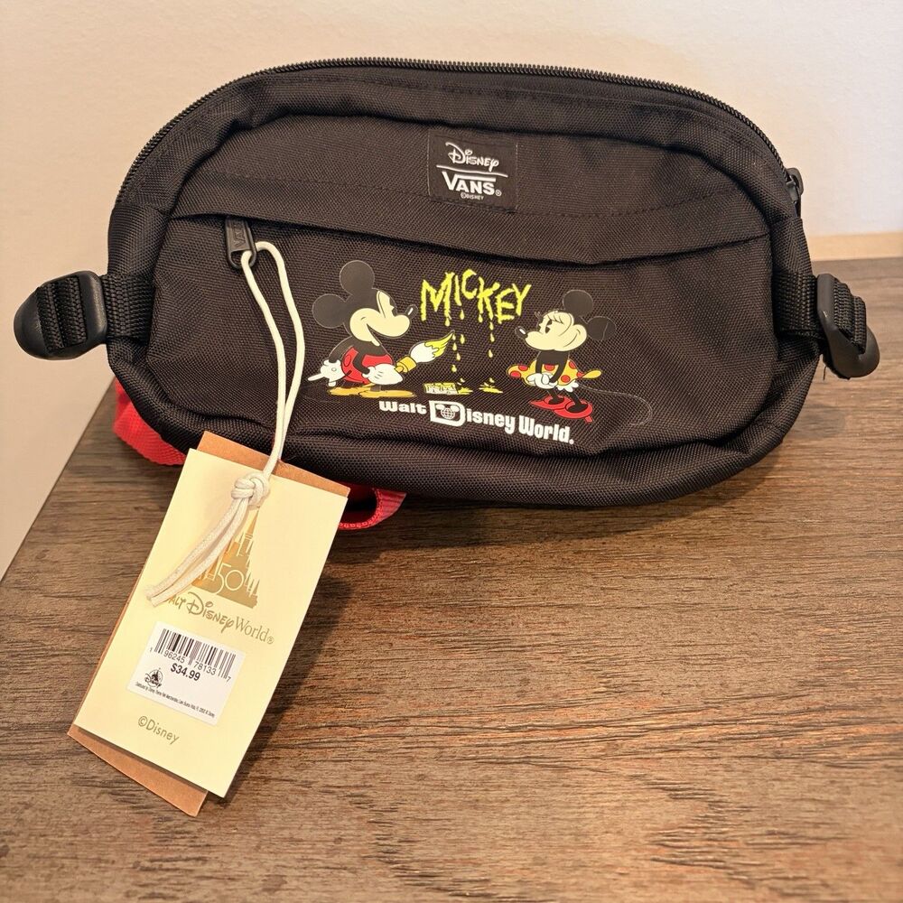 NWT Disney 2022 VANS 50th Anniversary Vault Collection Mickey Minnie Fanny Pack